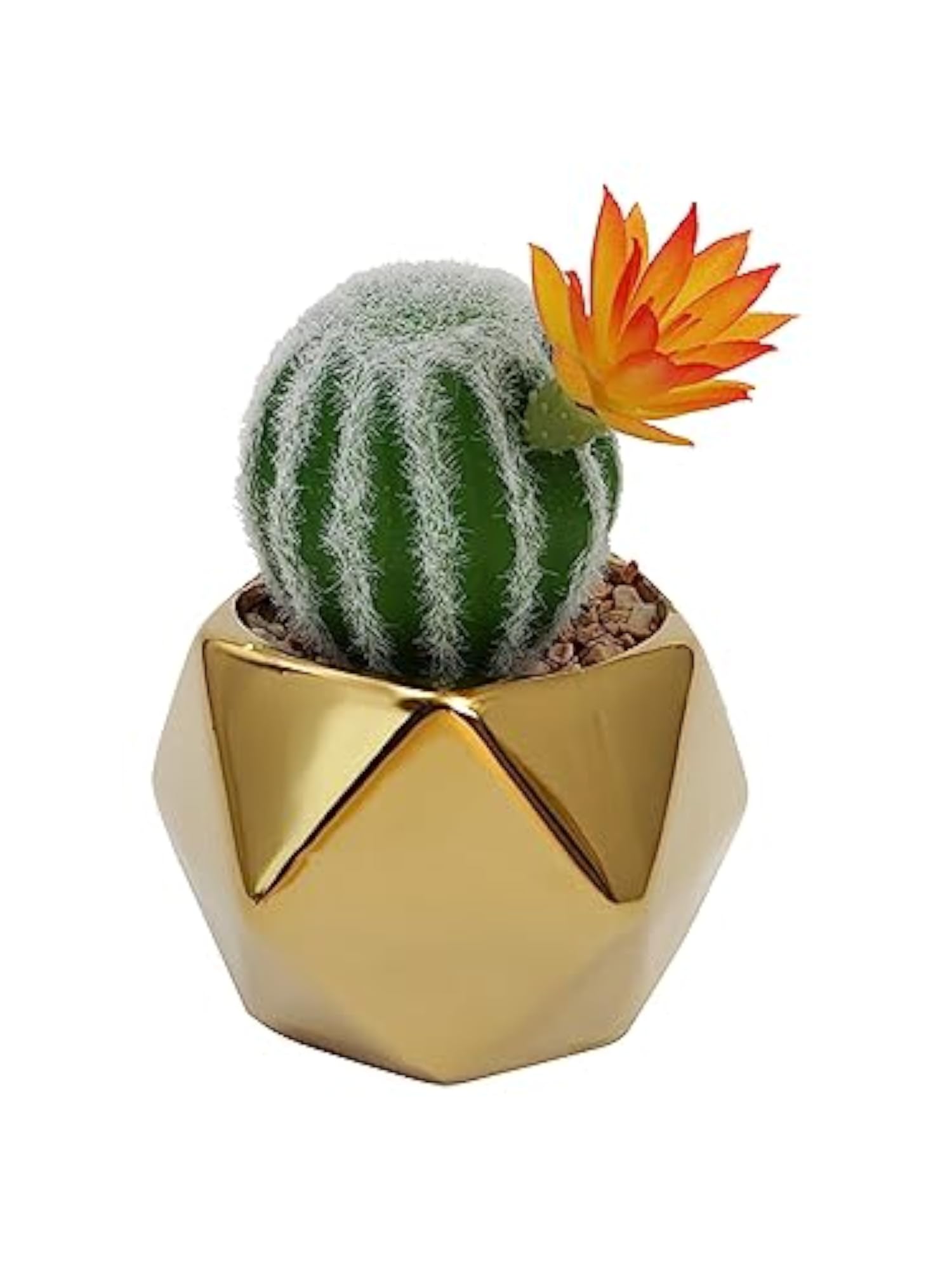 Artificial Succulent Plant with Golden Pot